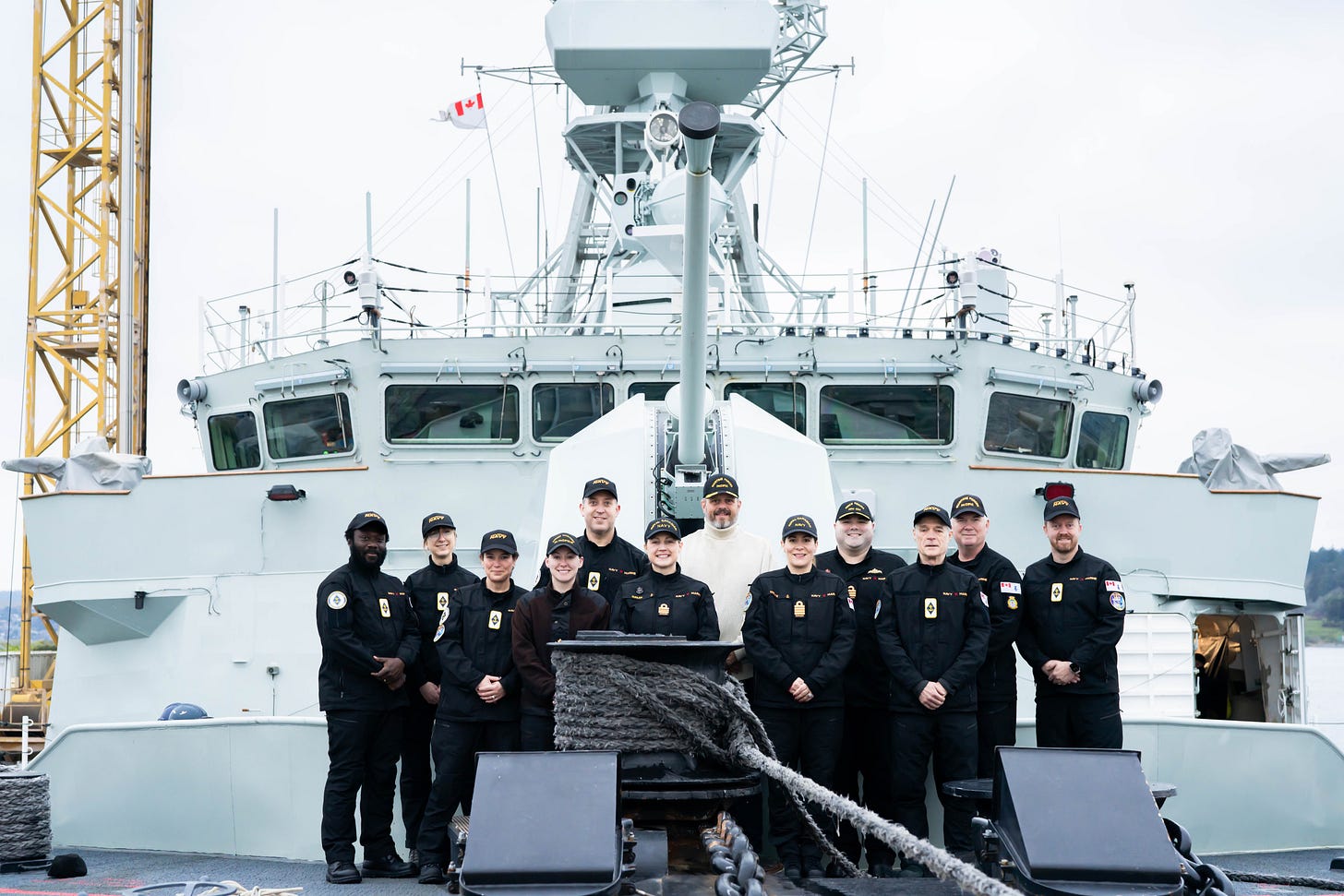 Left to Right: Dr. Edward Akuffo, CDL, Gibby Armstrong, MS Hailey Leclare, Jon Copple, LCdr Michelle Dunlop, RAdm Chris Robinson, Hon Cpt (N) Rachel Mielke, Cdr Jeremy Samson, Dr. Rodney Herring, CPO1 Arvid Lee, Matthew Lindberg 