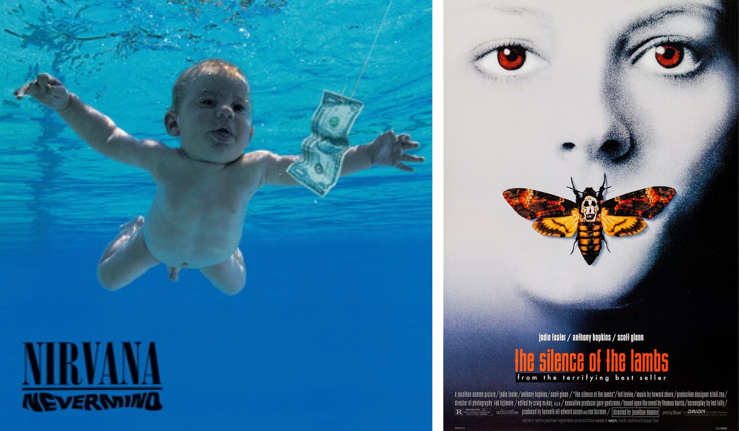 Quantel Paintbox used on Nirvana Nevermind album cover and film poster for the silence of the lambs