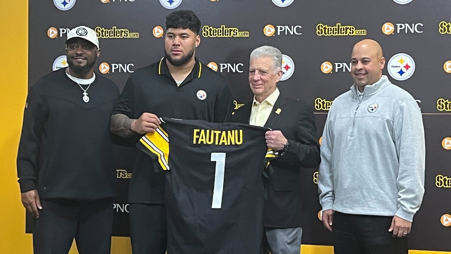 Troy Fautanu feels a 'personal' connection with the Steelers after growing  up as a fan