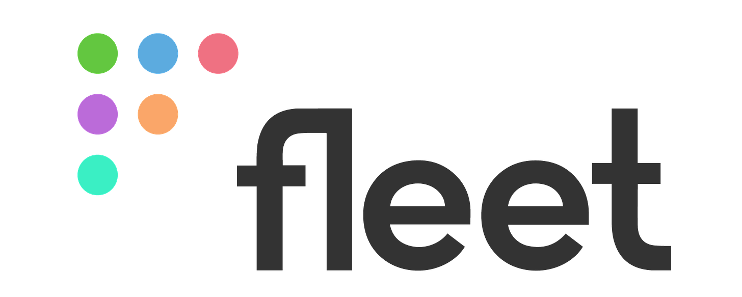 Fleet logo, landscape, dark text, transparent background