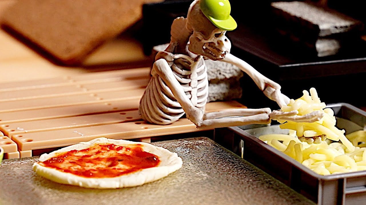 Making Pizza. Mr. Bones.