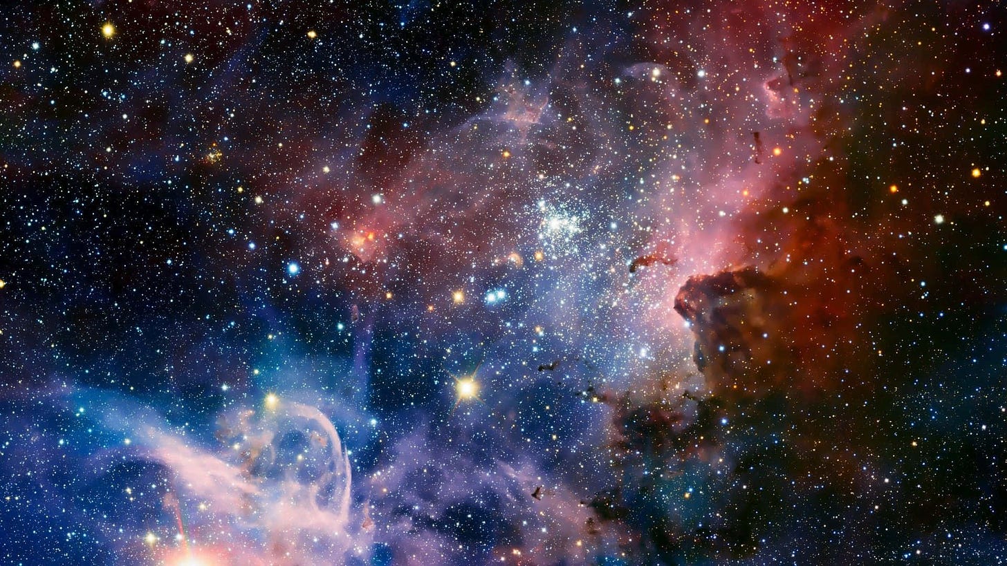 Download "A spectacular view of the Earth and surrounding space - as seen  from the Hubble 4k Telescope." Wallpaper | Wallpapers.com