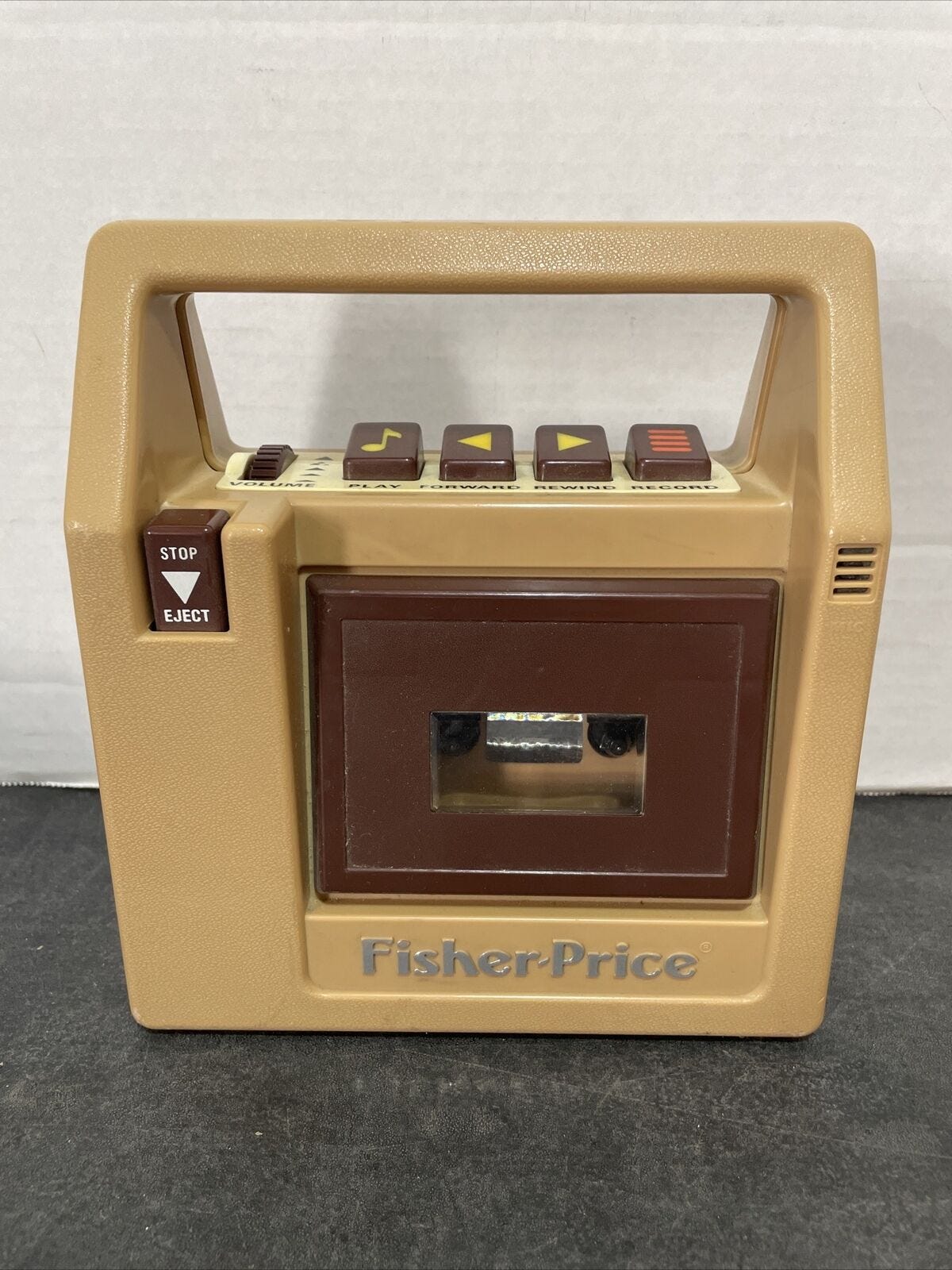 Vintage 1980’S Fisher Price Brown Cassette Player Tape Recorder 826 - Picture 1 of 8