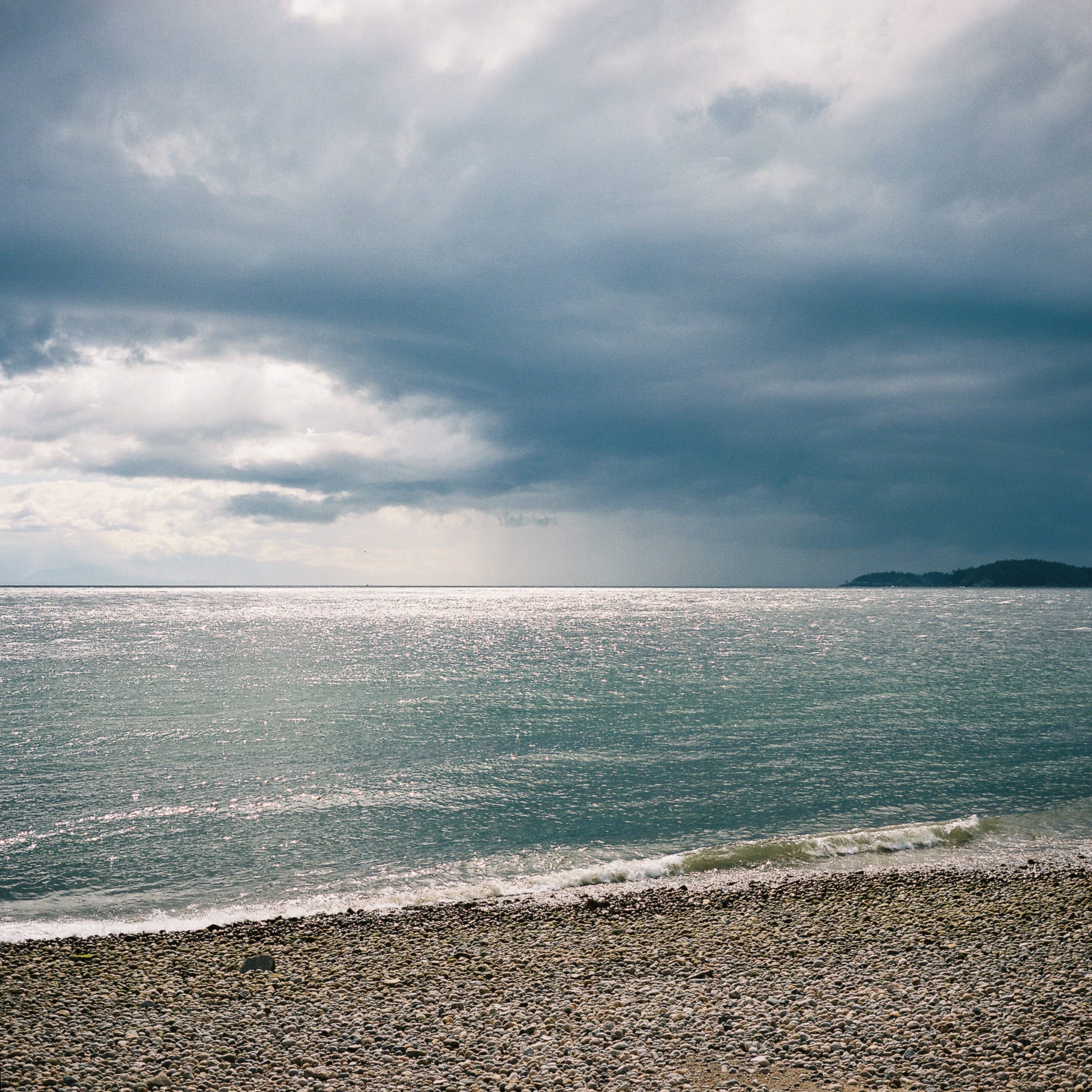 Photo of storm clouds over the ocean