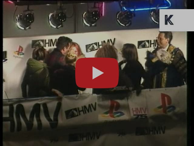 1990s Spice Girls Turn on Oxford Street Christmas Lights, Archive Footage