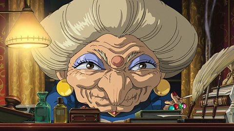 Alamy Baba Yaga has been an inspiration for animation legend Hayao Miyazaki, including with the character of the bathhouse proprietor in Spirited Away (Credit: Alamy)
