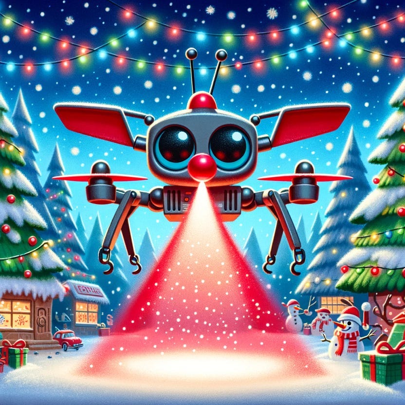 Rudolph the red nosed attack drone