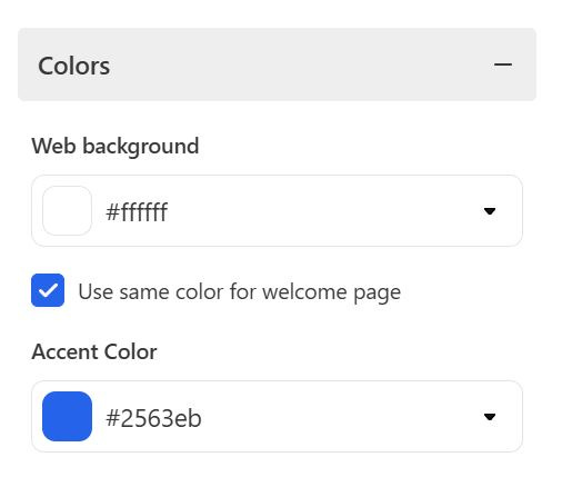 Color settings in Substack.