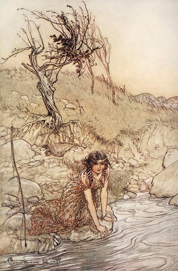 Hermia, Illustration From Midsummer Drawing by Arthur Rackham - Fine Art  America