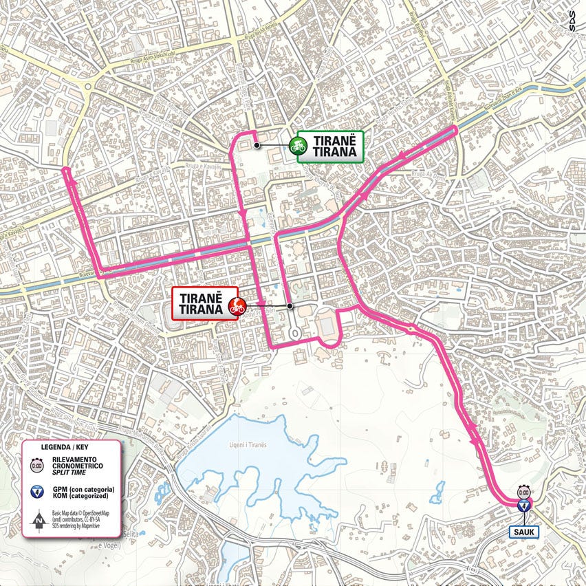 Planimetria/Map Stage 2 Giro d'Italia 2025
