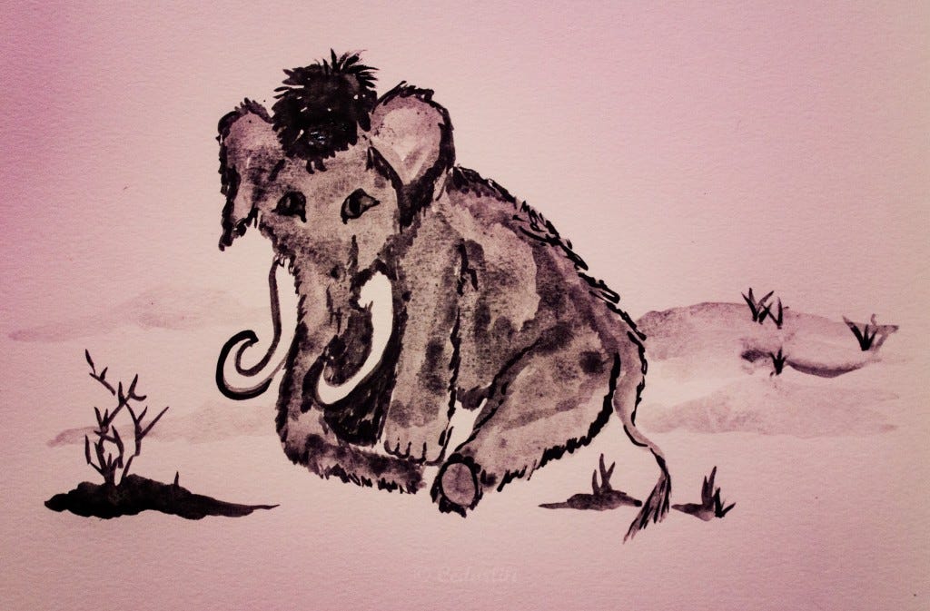 woolly mammoth painting