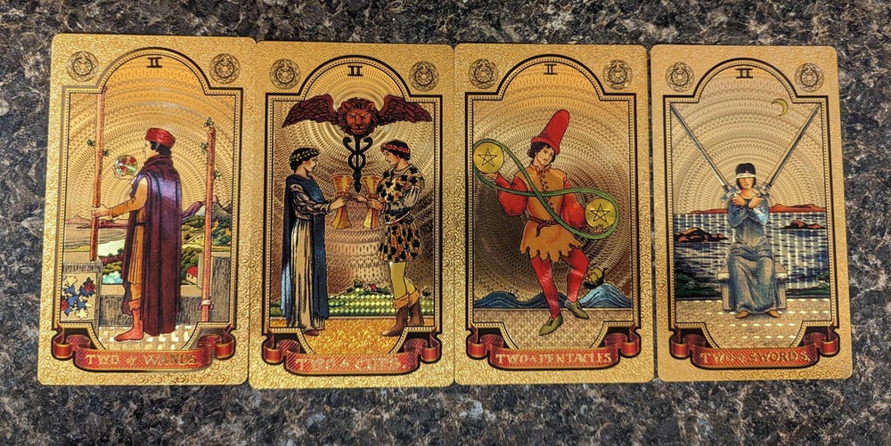 Four Tarot Cards