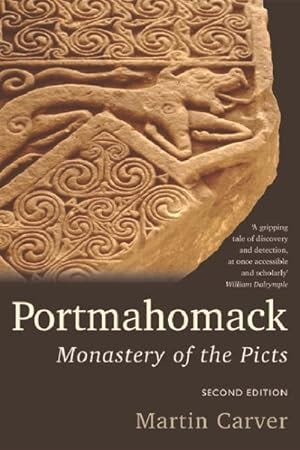 Cover of the book Portmahomack: Monastery of the Picts by Martin Carver, showing the exquisitely carved so-called ‘Dragon Stone’