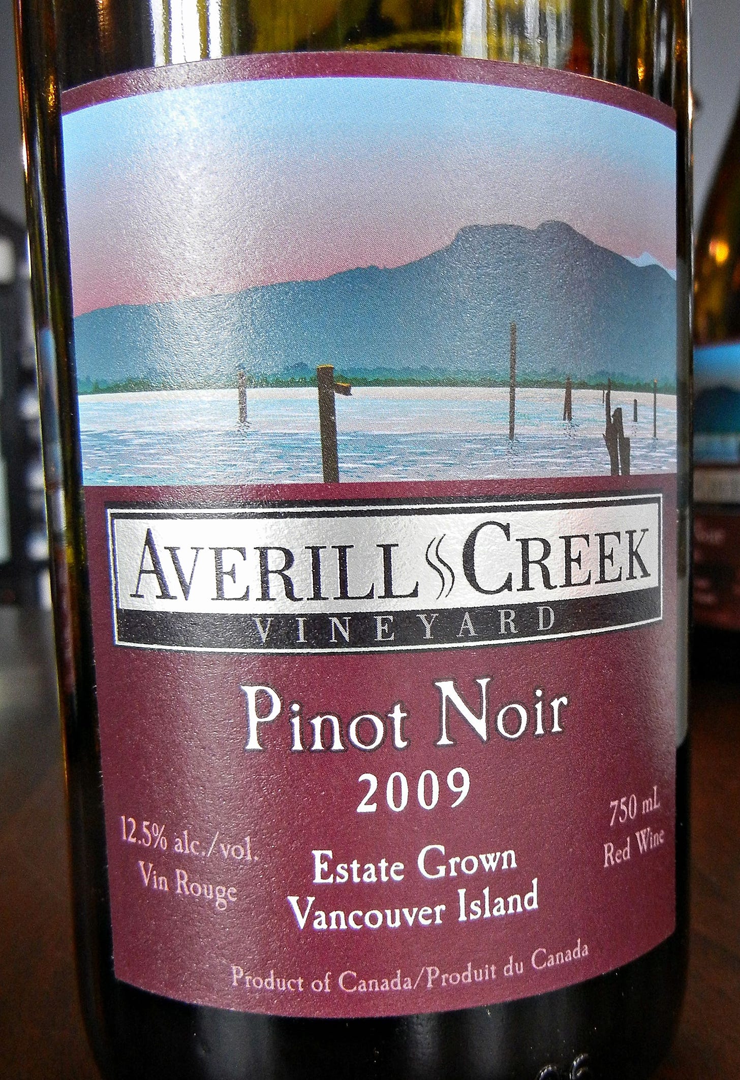 Averill Creek Pinot Noir 2009 Label - BC Pinot Noir Tasting Review 24 