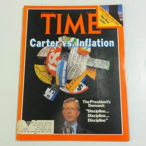 1980 MARCH 24 TIME MAGAZINE JIMMY CARTER VS. INFLATION P2 - Picture 1 of 1