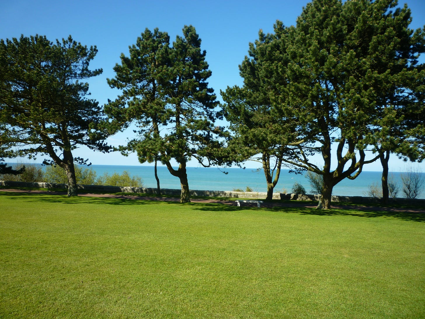 Normandy American cemetery overlooking omaha beach