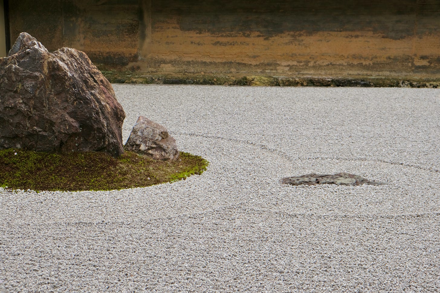 A raked Japanese garden. Photo by Ben Dark