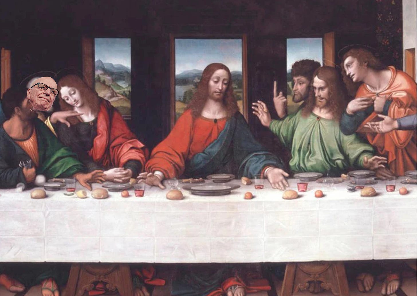 Last Supper, Rupert Murdoch as Judas