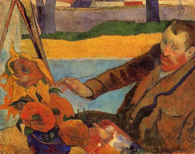 Van Gogh Painting Sunflowers, 1888 - Paul Gauguin