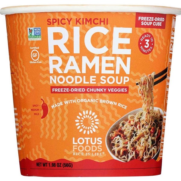 Lotus Foods Spicy Kimchi Rice Ramen Noodle Soup
