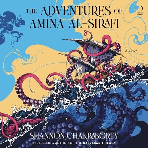THE ADVENTURES OF AMINA AL-SIRAFI by Shannon Chakraborty Read by Lameece  Issaq Amin El Gamal | Audiobook Review | AudioFile Magazine