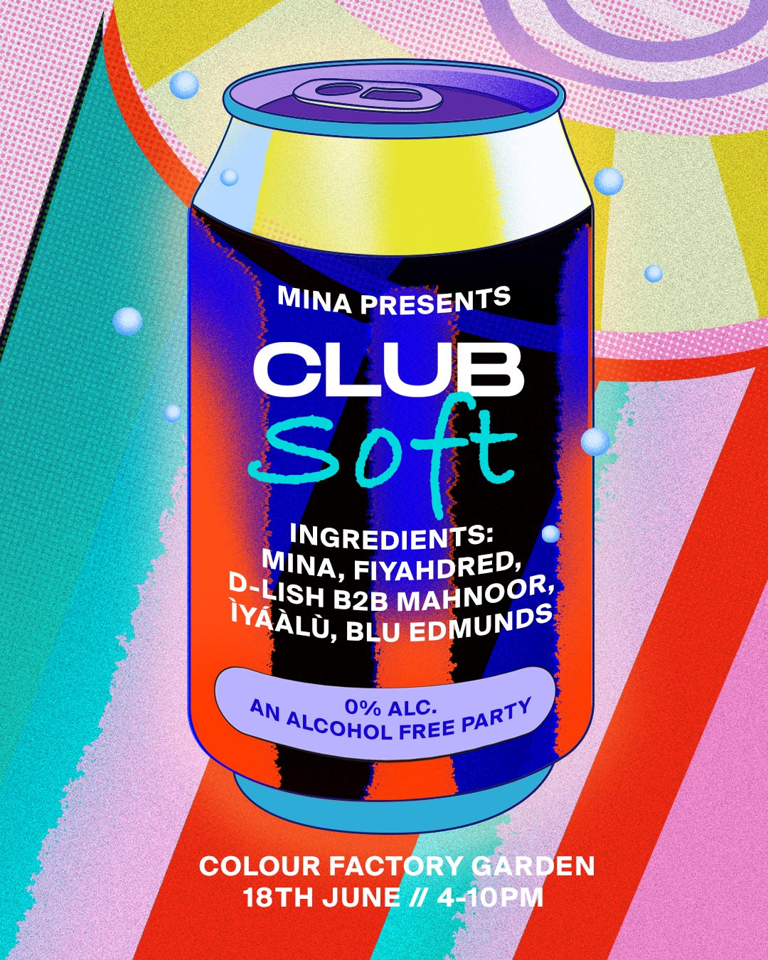 Mina presents Club Soft - Flyer front