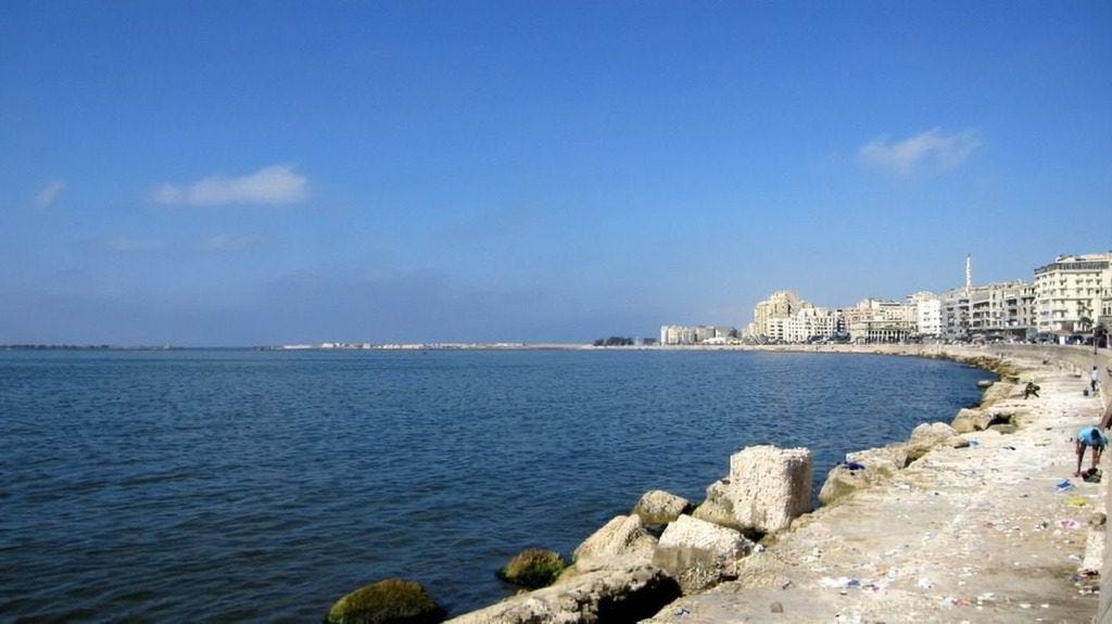 Alexandria coastline along the corniche
