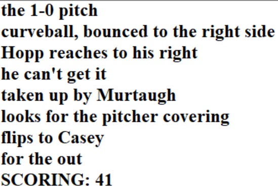 Diamond Mind Baseball Play By Play