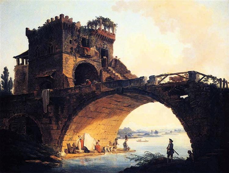 The Old Bridge, 1775 - Hubert Robert