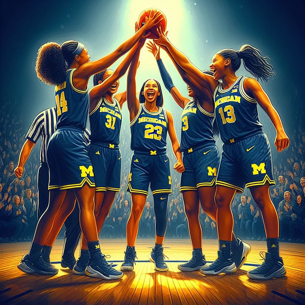 Michigan women's basketball being a team of joy, impressionism