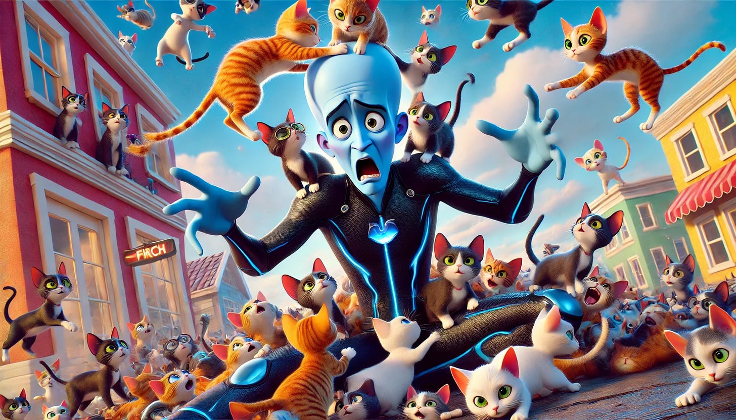 Small is Beautiful: Cats vs Megamind