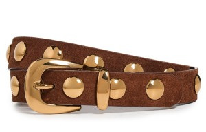 Madewell - Essentials Western Studded Belt Soft Mahogany XS