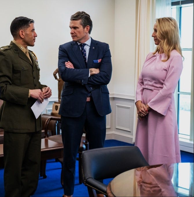 Secretary of Defense Pete Hegseth arrives at the Pentagon on January 25th, 2025. 
