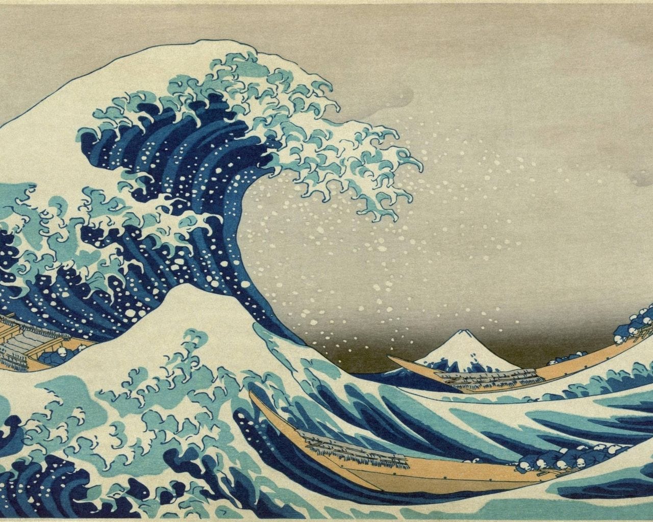 The Great Wave off Kanagawa wallpaper in 1280x1024 resolution | Art ...