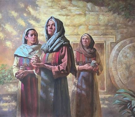 Image result for the women at the tomb of jesus