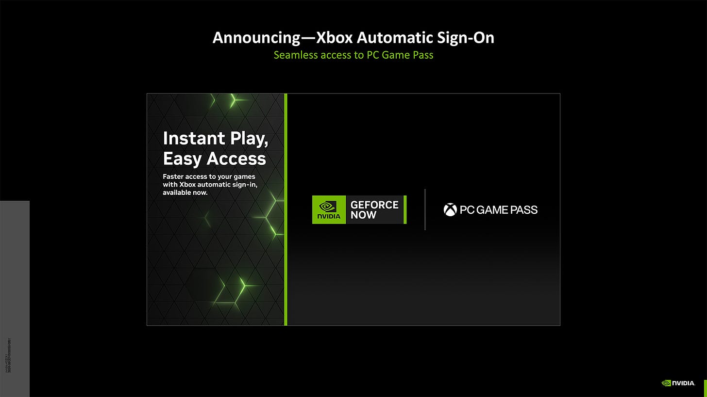 Xbox Automatic Sign-on  Geforce Now Xbox Game Pass