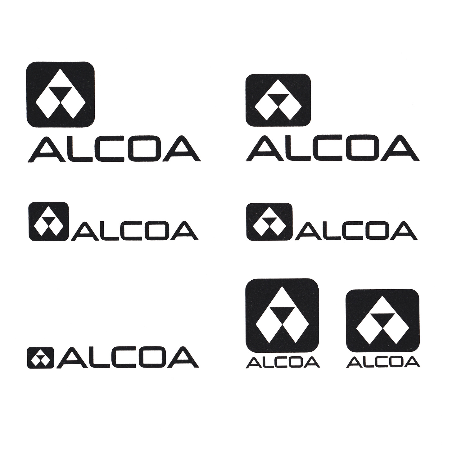 ALCOA logo lock-ups by Saul Bass 