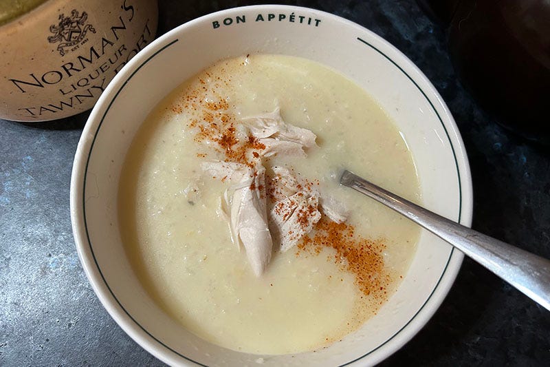 kotosoupa avgolemono – lemon chicken soup