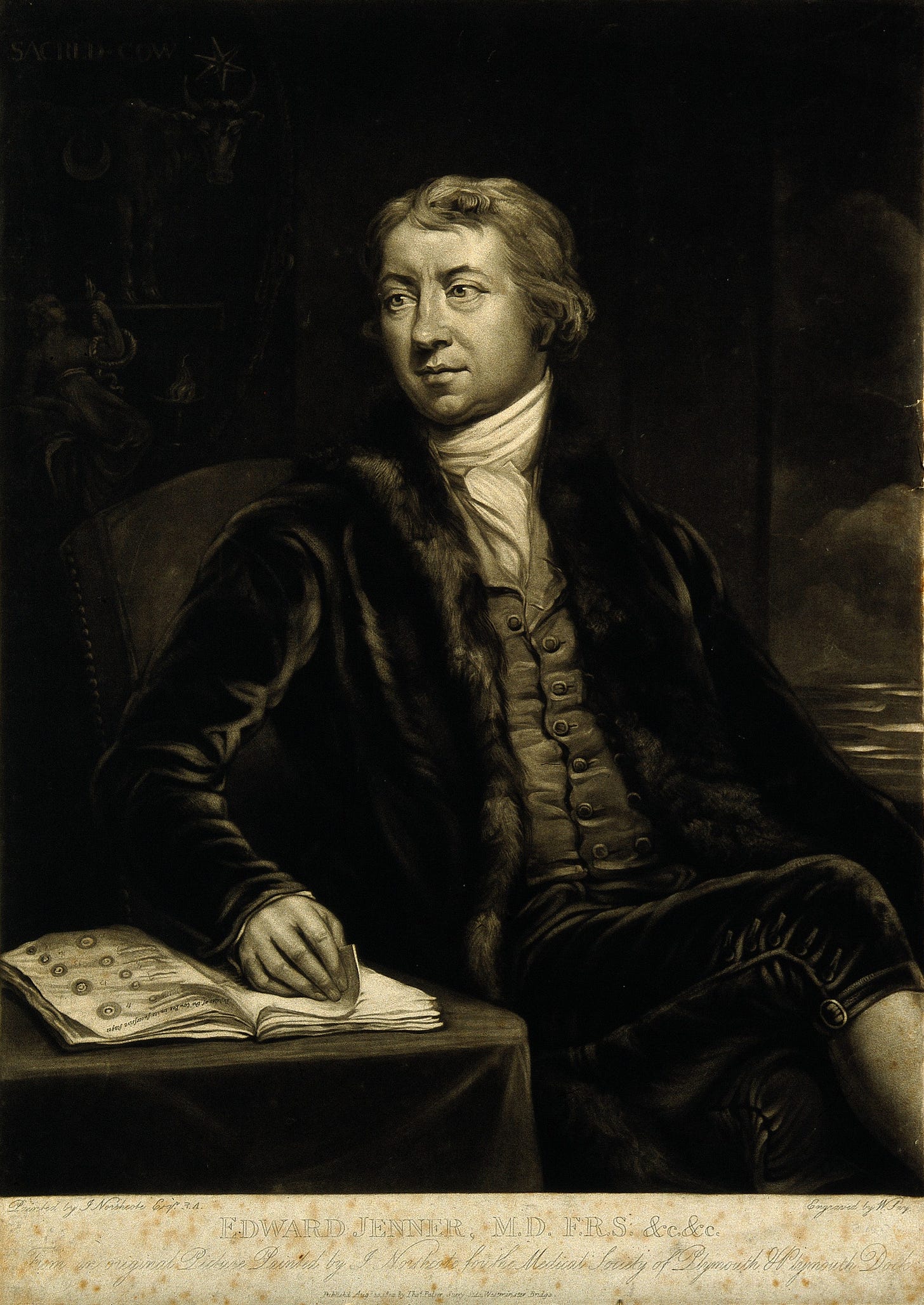 File:Edward Jenner. Mezzotint by W. Say after J. Northcote, 1802. Wellcome  V0003088.jpg - Wikimedia Commons