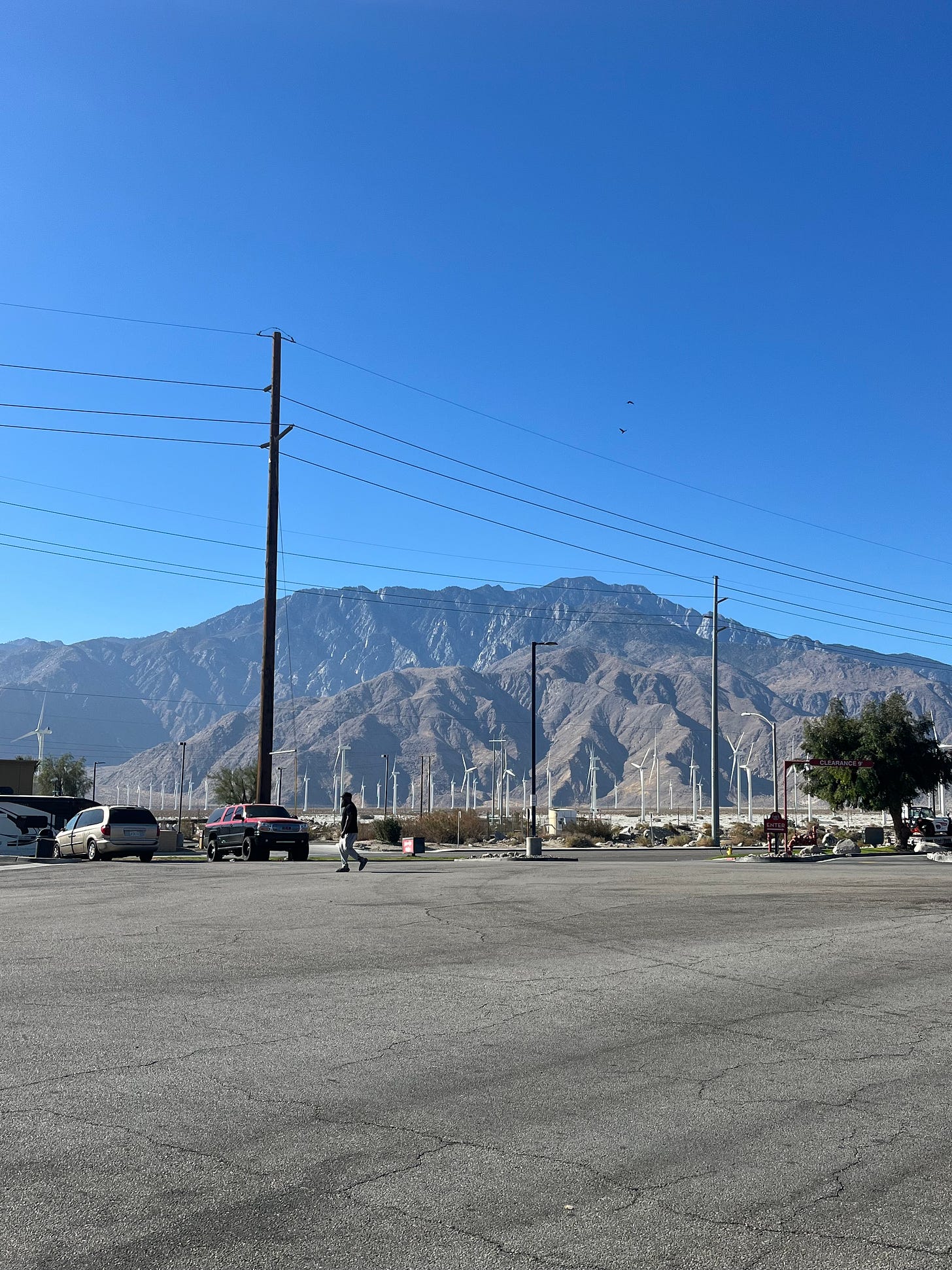 another morning truck stop in California