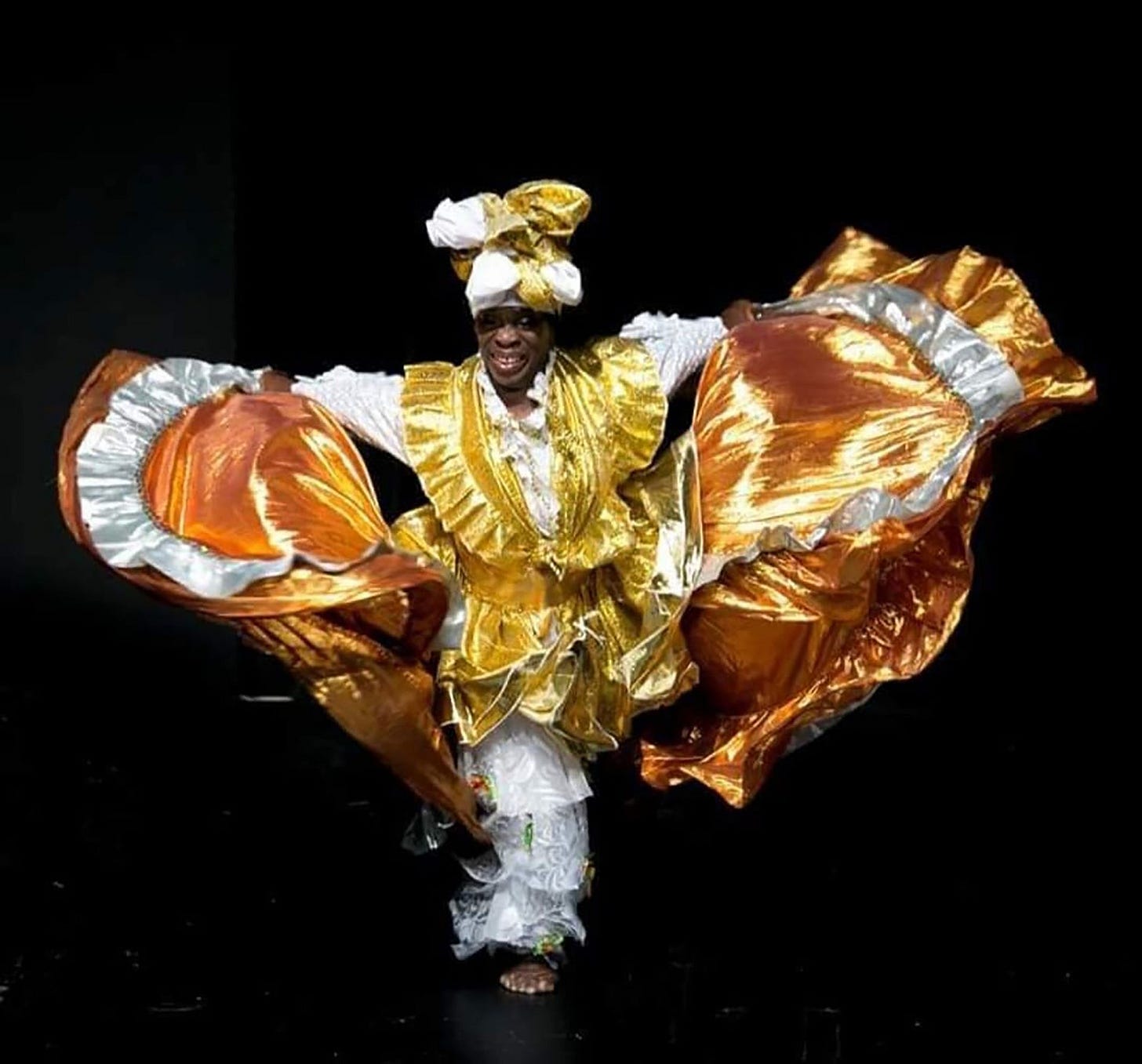 Nydia Byron in full flight during one of her performances.