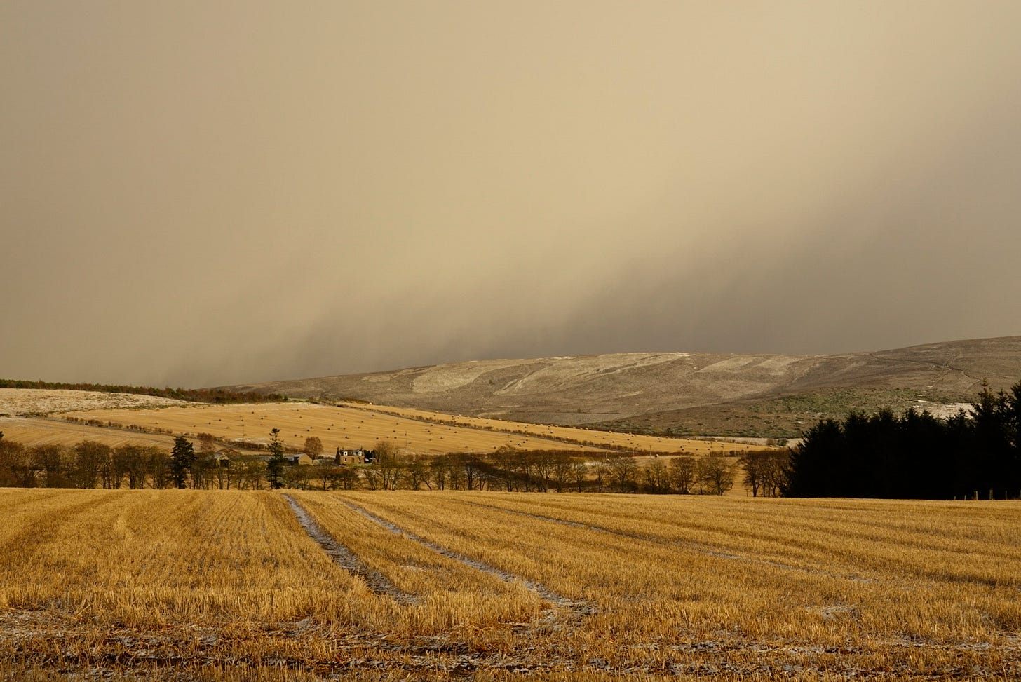 New Year’s Day: winter light and snow showers arriving on a northerly wind