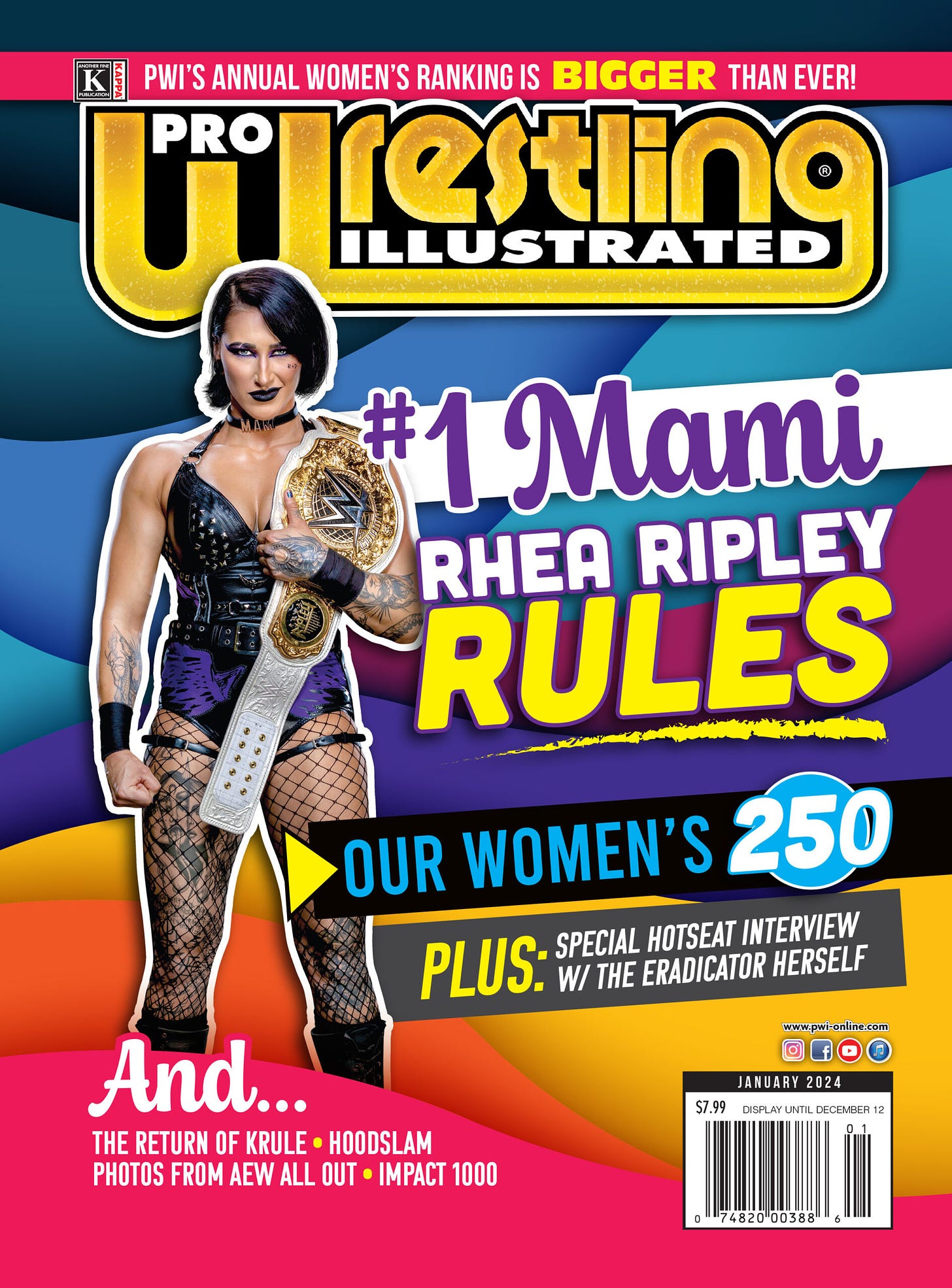 PWI Women's 250 2023 Cover: Rhea Ripley Is #1!