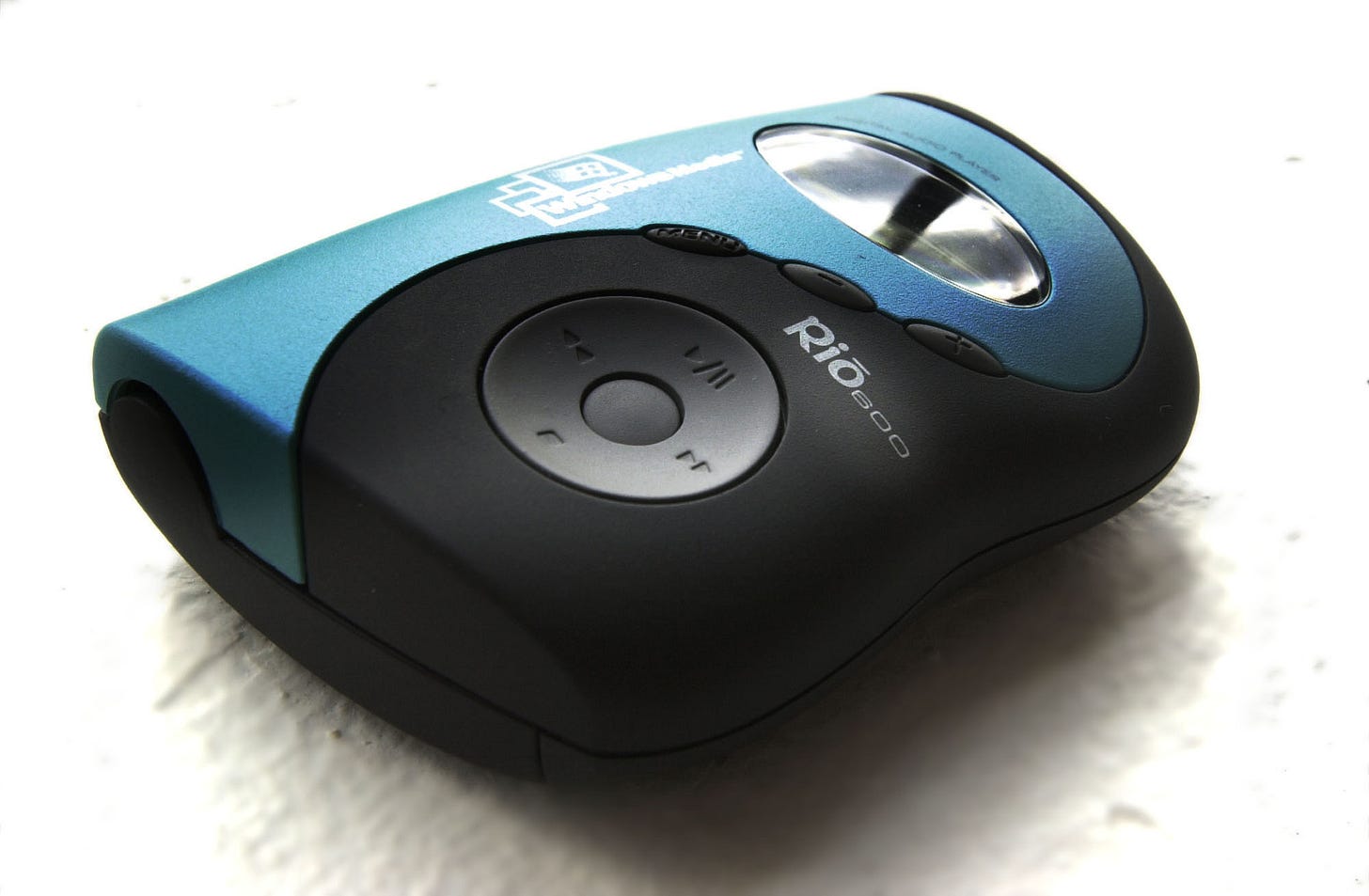 The Rio mp3 player in teal and black The Rio mp3 player in teal and black