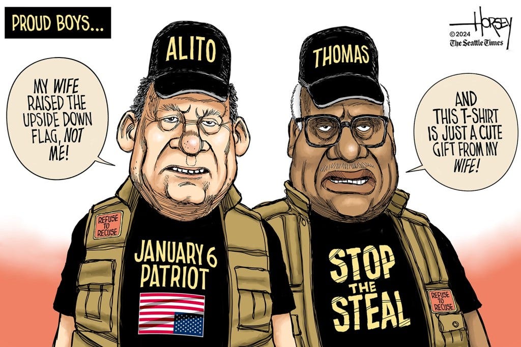 Proud Boys: Samuel Alito and Clarence Thomas