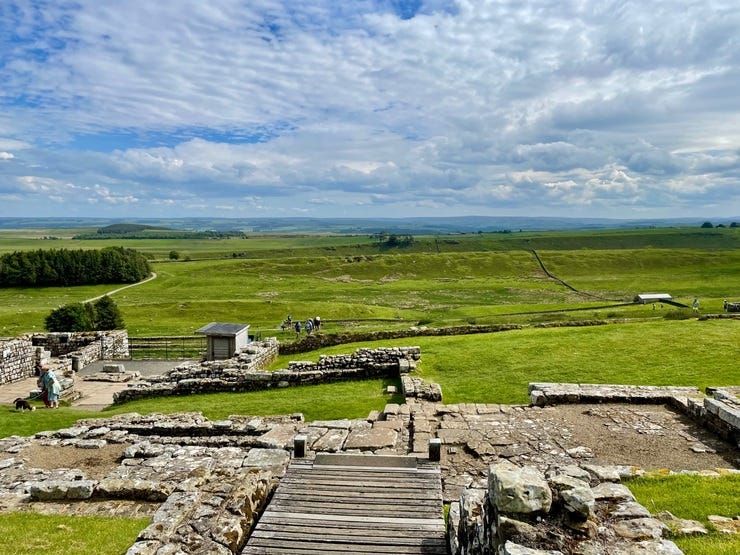 This was once a Roman fort called Vircovicium along Hadrian's Wall. What happens when empires fall? Still a pertinent question.