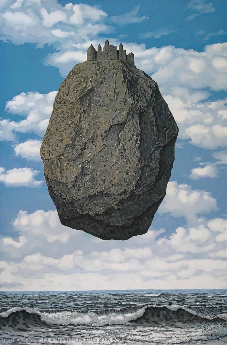 The Castle of the Pyrenees by Rene Magritte | Most-Famous-Paintings.com