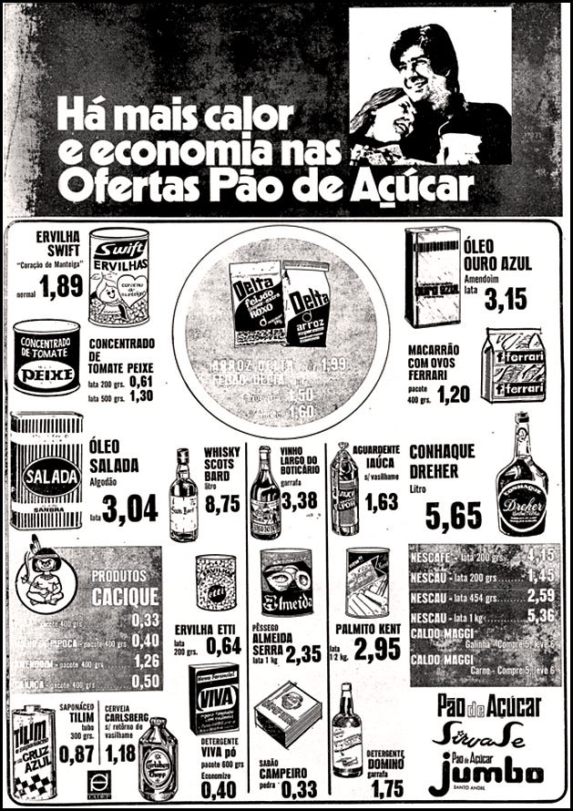 Supermercado Pão de Açúcar - 1971 - Propagandas Históricas | Propagandas  Antigas