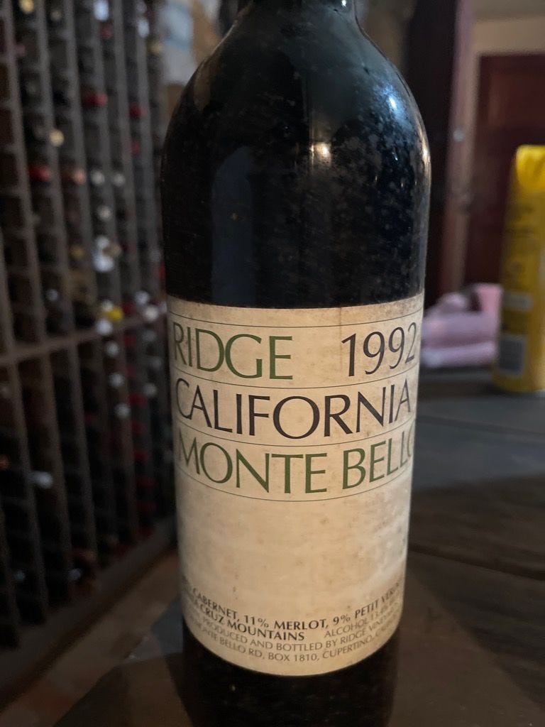 1992 Ridge Monte Bello - CellarTracker