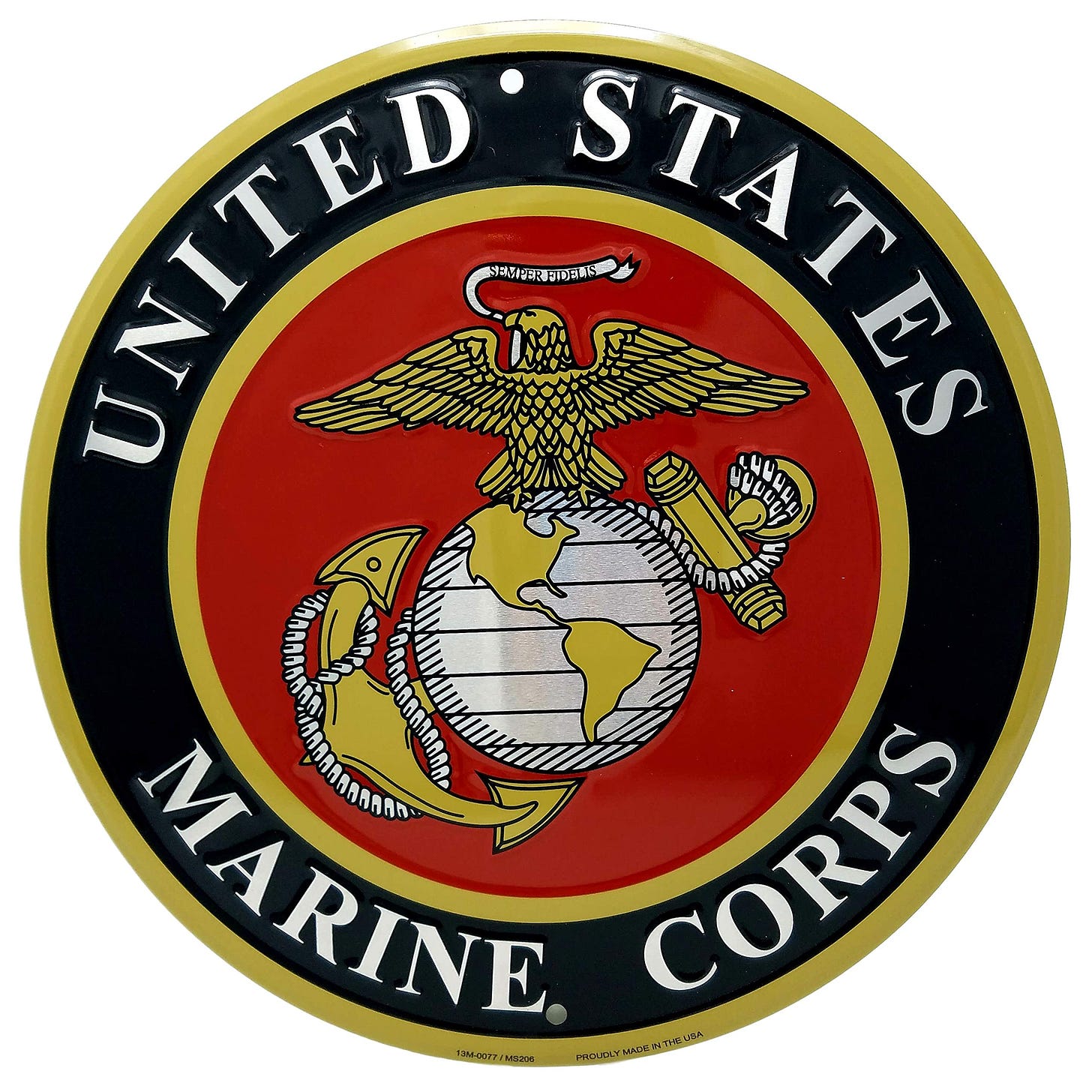 Amazon.com: Ramsons Imports U.S. Marine Corps Emblem 12" Round Metal Sign,  Made in USA : Home & Kitchen